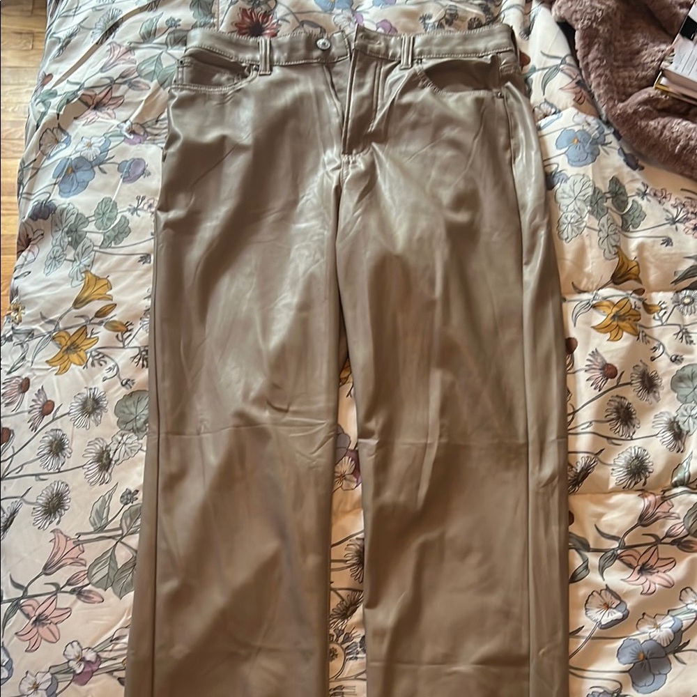 Women’s faux leatherTan Pants